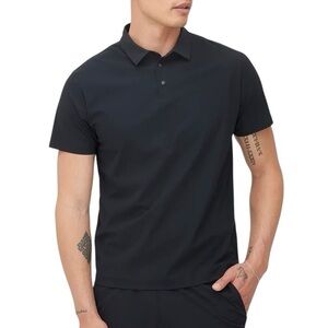 Kit and Ace Tech Pique Polo Shirt Black Short Sleeve Shirt Sz XL NWOT